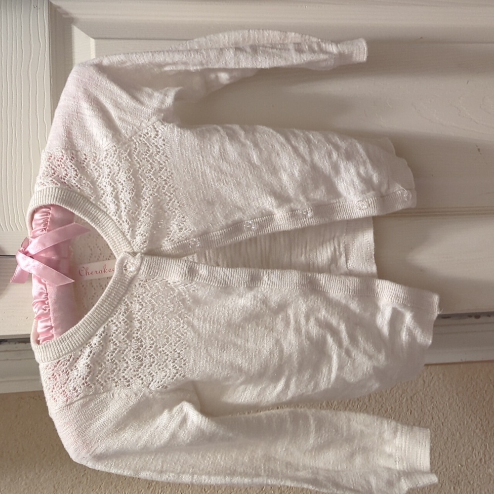 White cardigan girls 3t